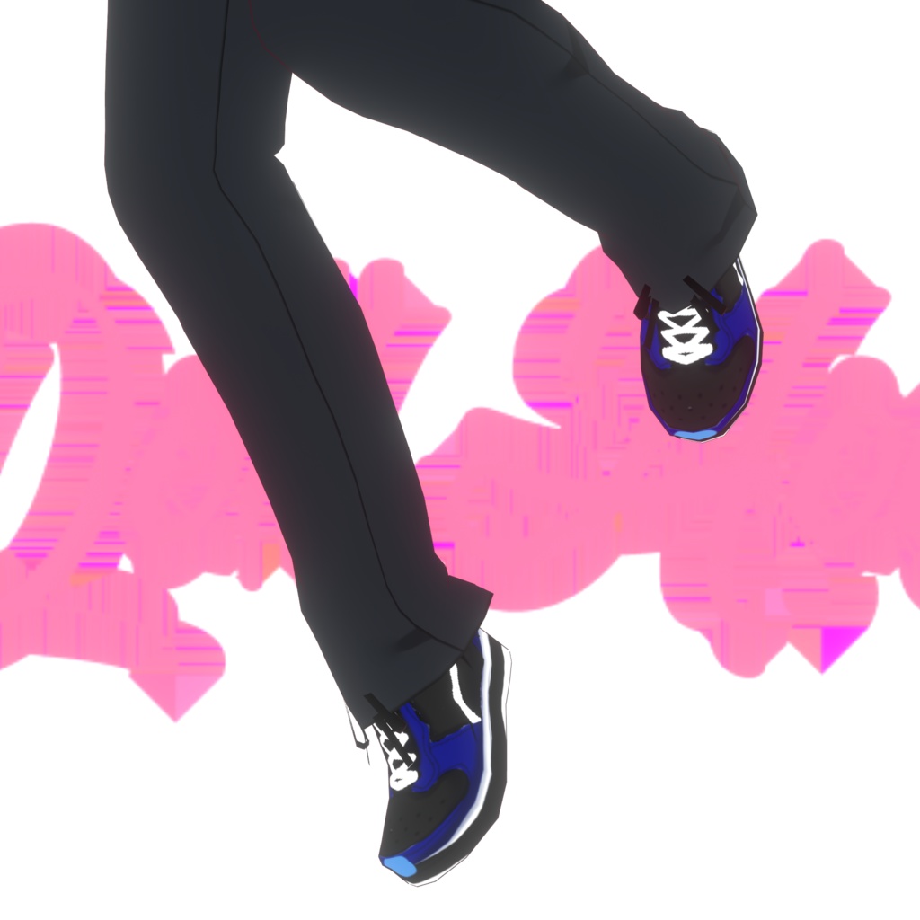 Black n Blue Sneakers |  青い靴