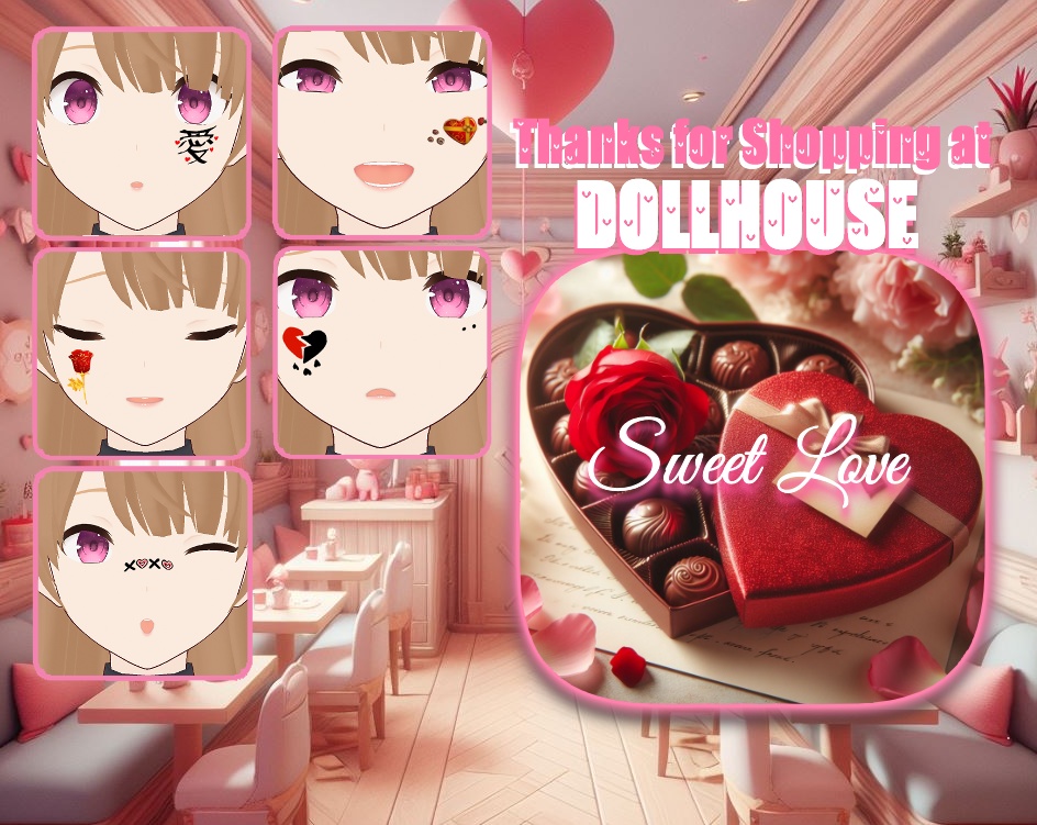 Valentine Face Paint 17pack | バレンタイン フェイスペイント 17パック
