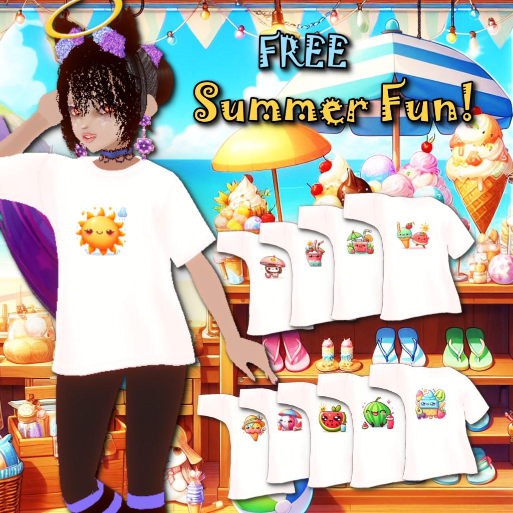 FREE FUN N' SHINE TEES X10