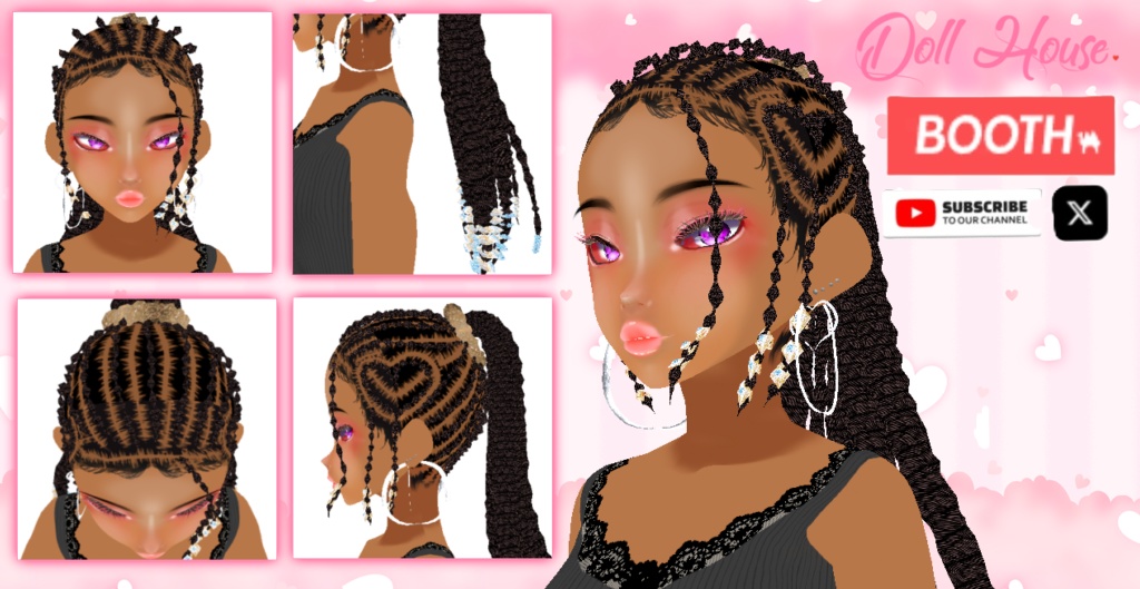 Beaded Hearts Hairstyle|ビーズハーツヘアスタイル