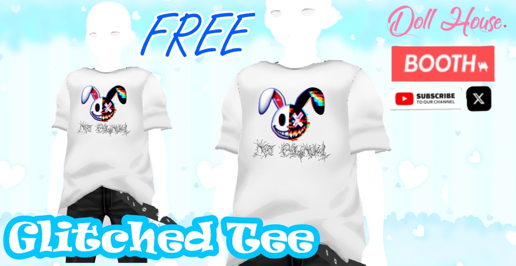 Free Glitched Tee|無料のグリッチTシャツ