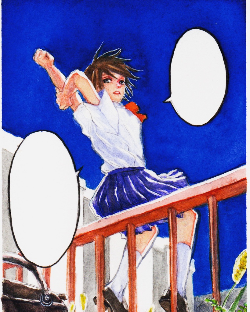 夏は何色 未額装水彩原画 Inunohi Booth 夏は何色 未額装水彩原画 Inunohi Booth