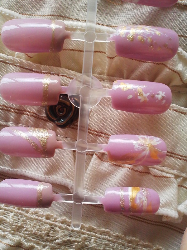 【sale】藤色金魚ネイル/12size*2【試作】刀剣乱舞・長谷部イメージ