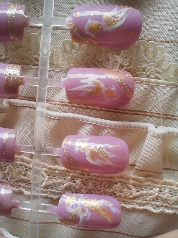 【sale】藤色金魚ネイル/12size*2【試作】刀剣乱舞・長谷部イメージ