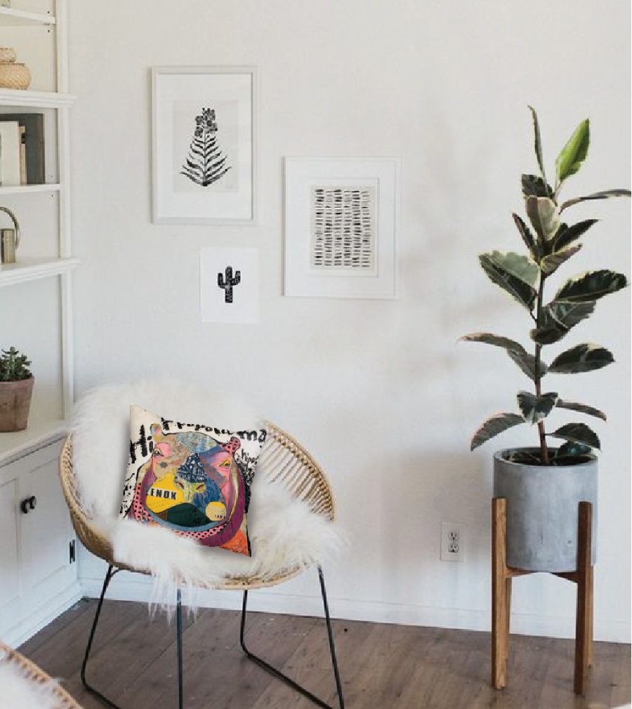 かばのクッションカバー