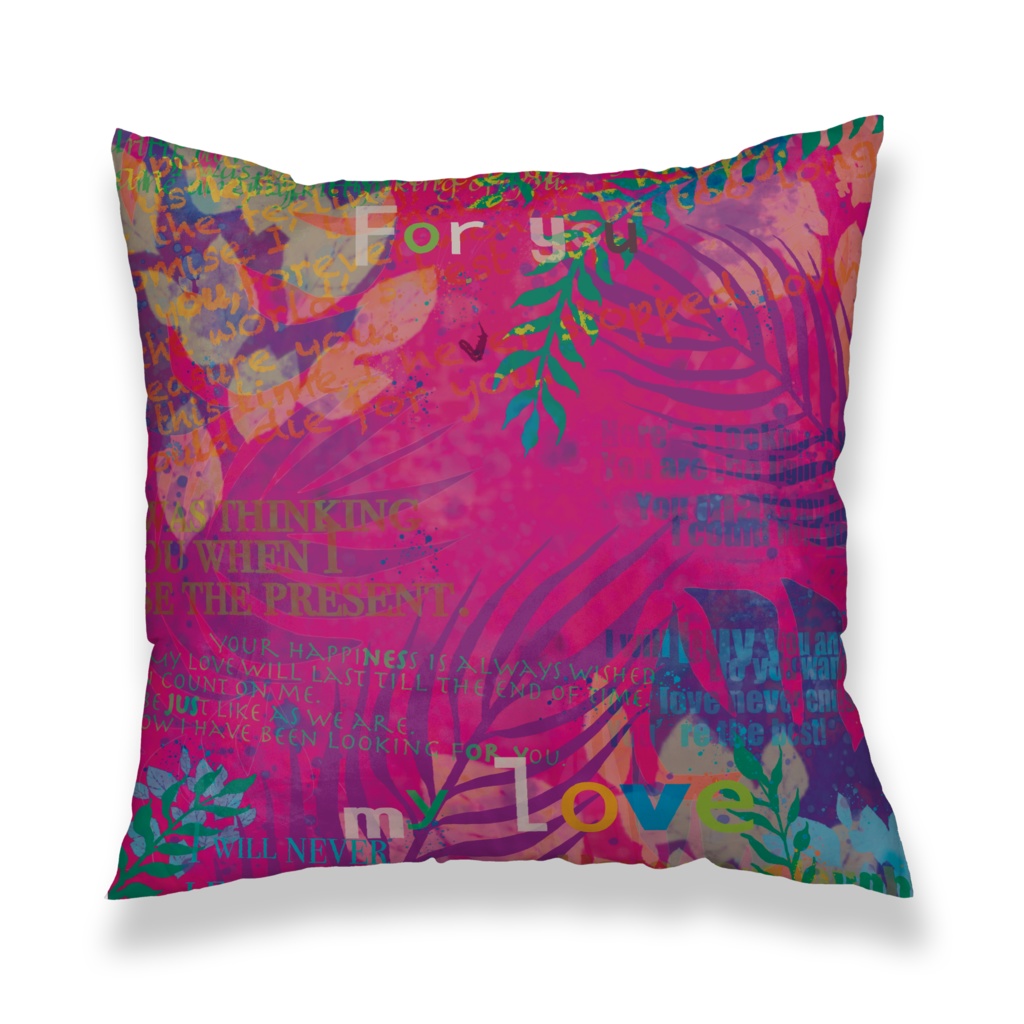 クロヒョウ(モノトーン)のクッションカバー