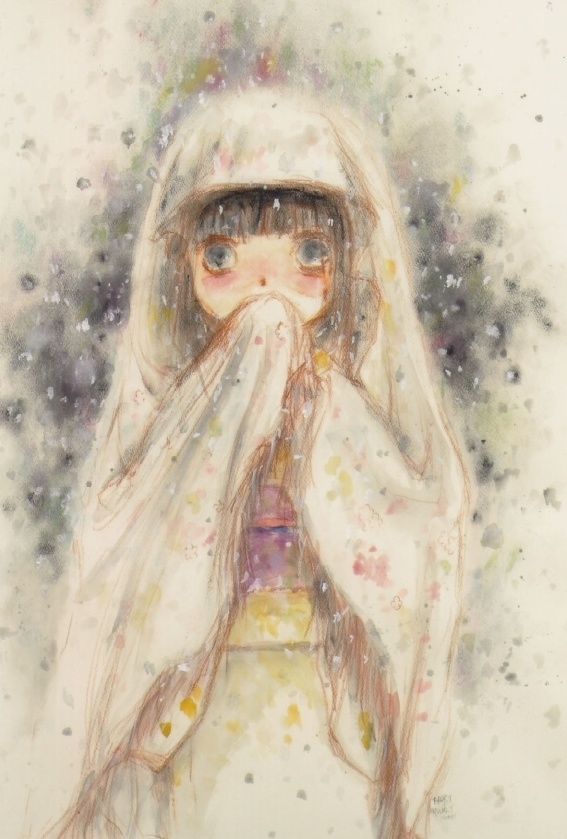 雪の中の少女