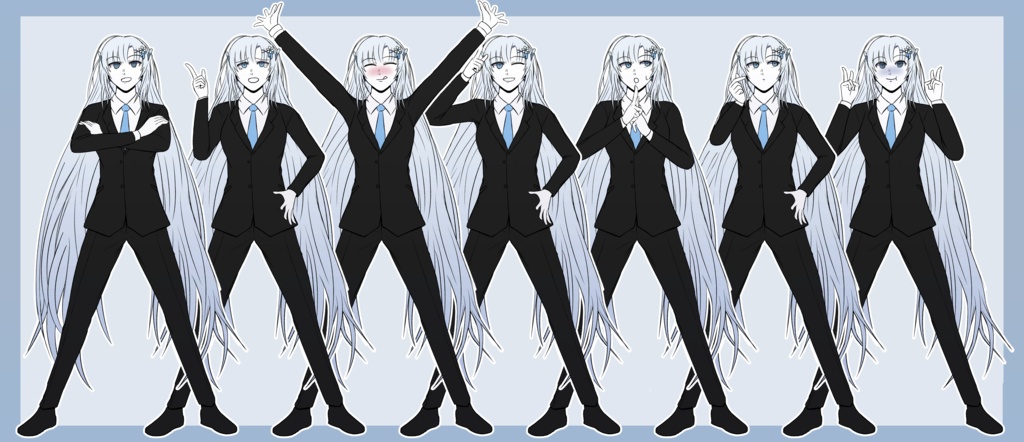 スーツを着たWhiteCULの立ち絵素材