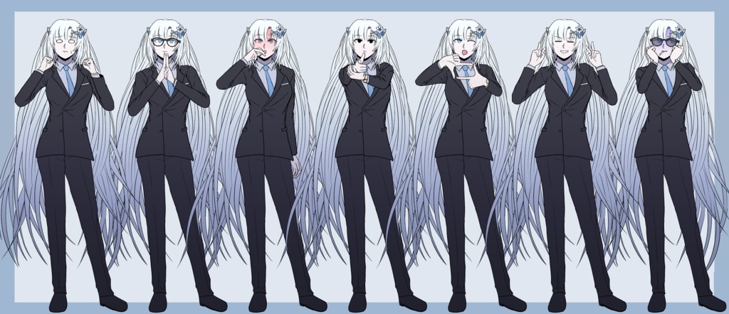 マフィアっぽいWhiteCULの立ち絵素材