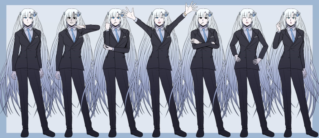 マフィアっぽいWhiteCULの立ち絵素材