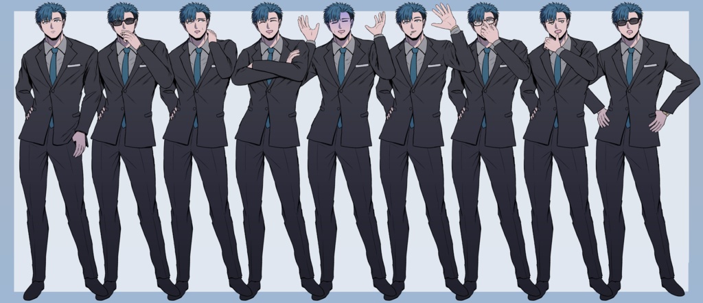 マフィアっぽい青山龍星の立ち絵素材