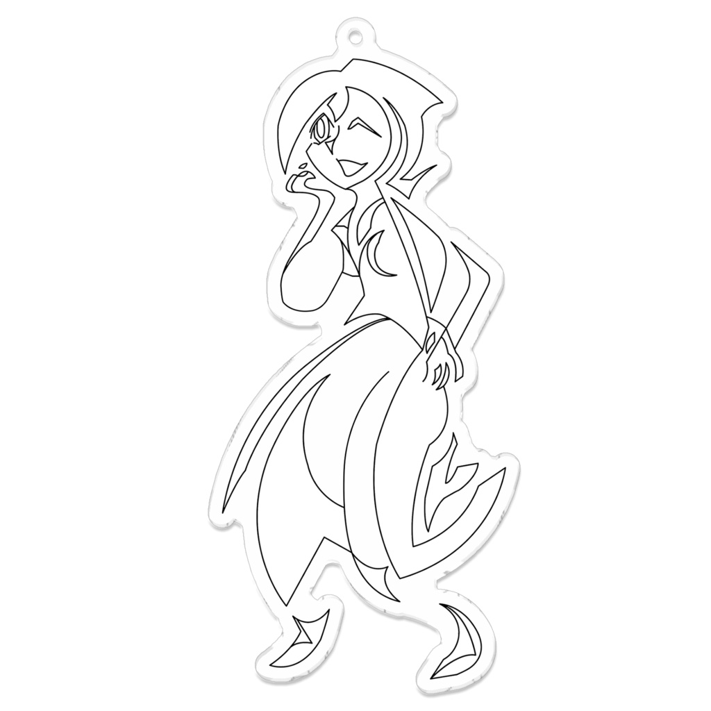 踊り子の笑顔線画アクキー