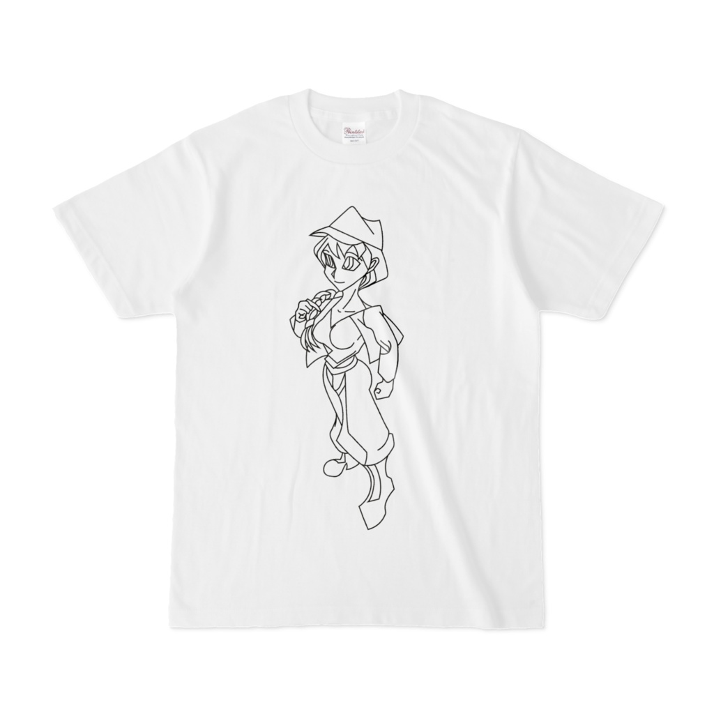 活動的なこ線画Tシャツ