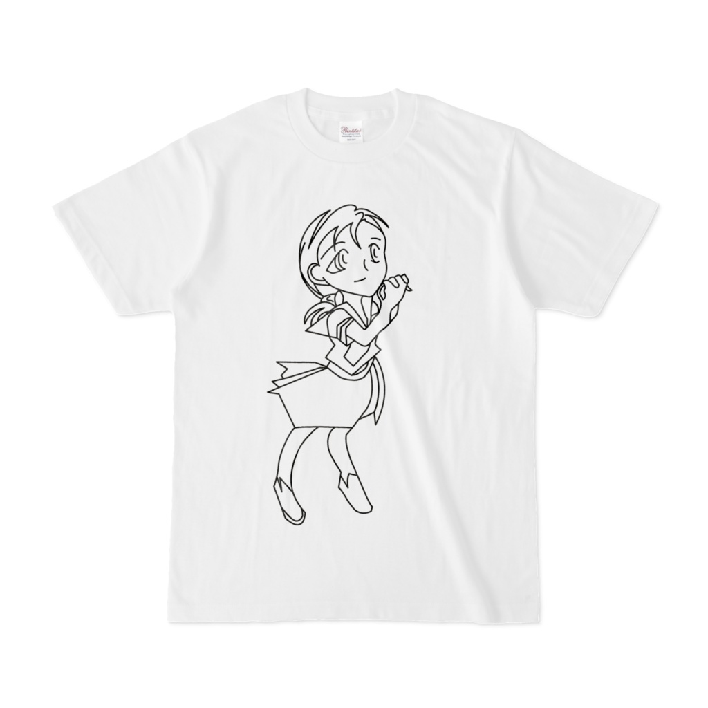 セーラー服線画Tシャツ