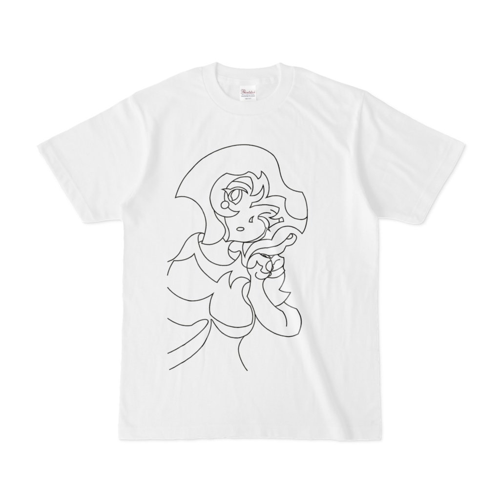 ハートちゃん線画Tシャツ