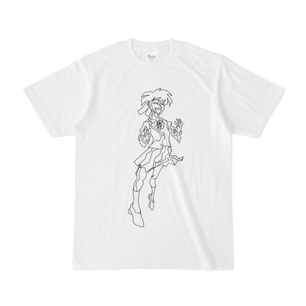 手を叩く線画Tシャツ