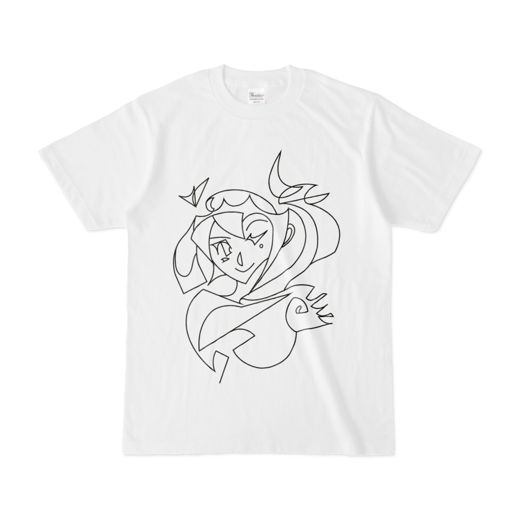 ツインテ線画Tシャツ