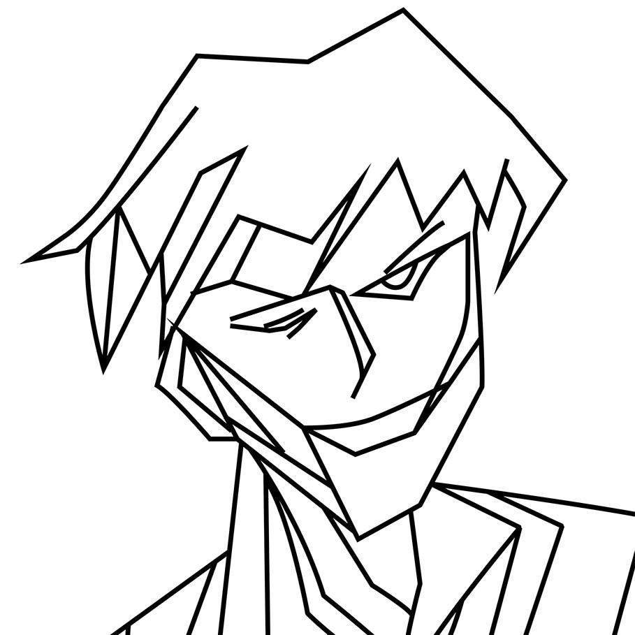 4人組線画缶バッジ④