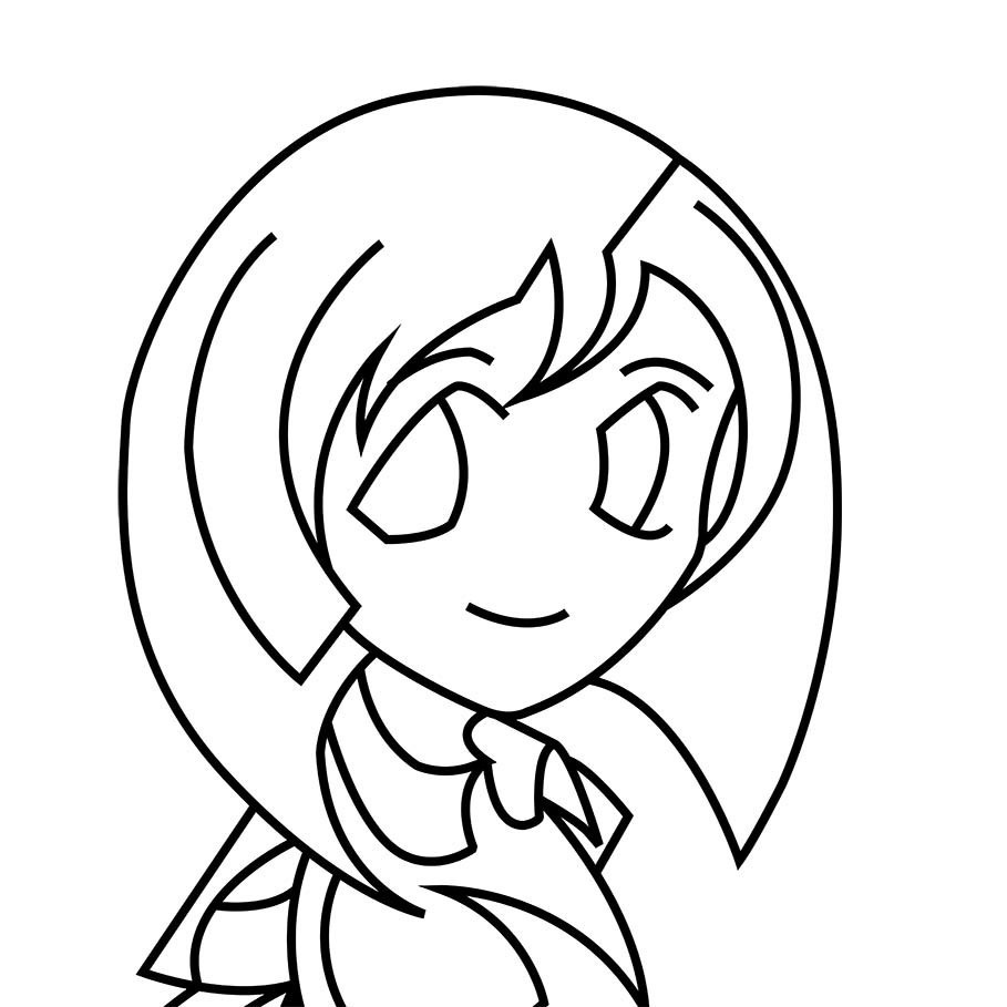 りんごちゃん線画缶バッジ