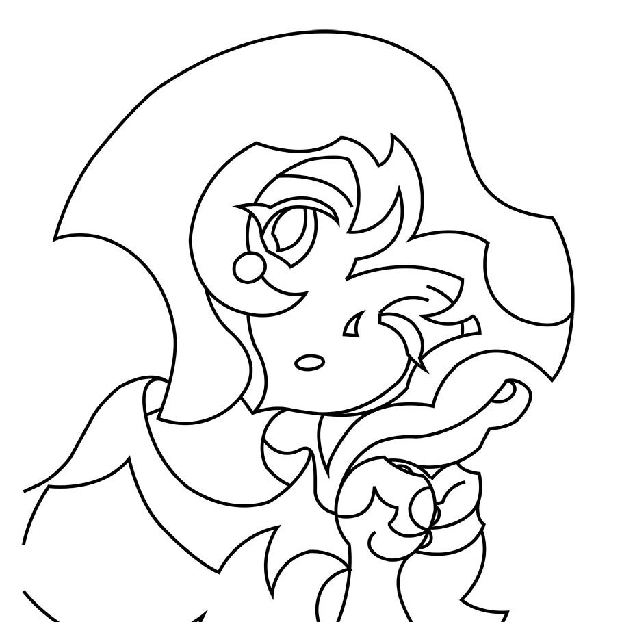 ハートちゃん線画缶バッジ