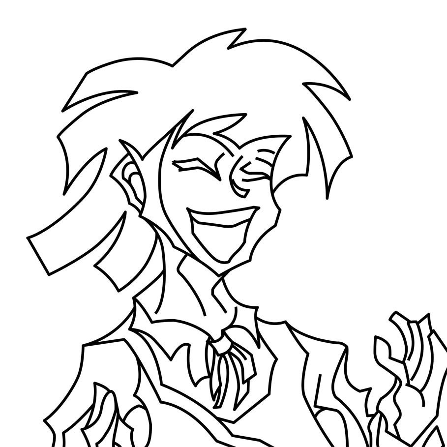 手を叩いて線画缶バッジ