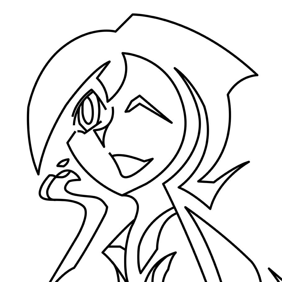 踊り子の笑顔線画缶バッジ