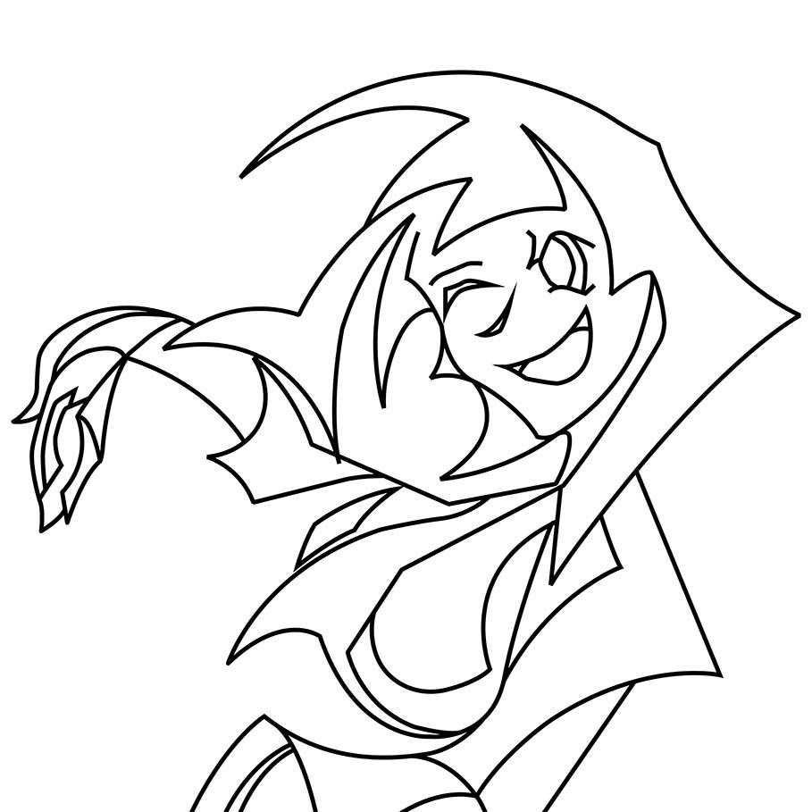 両手を広げて線画缶バッジ