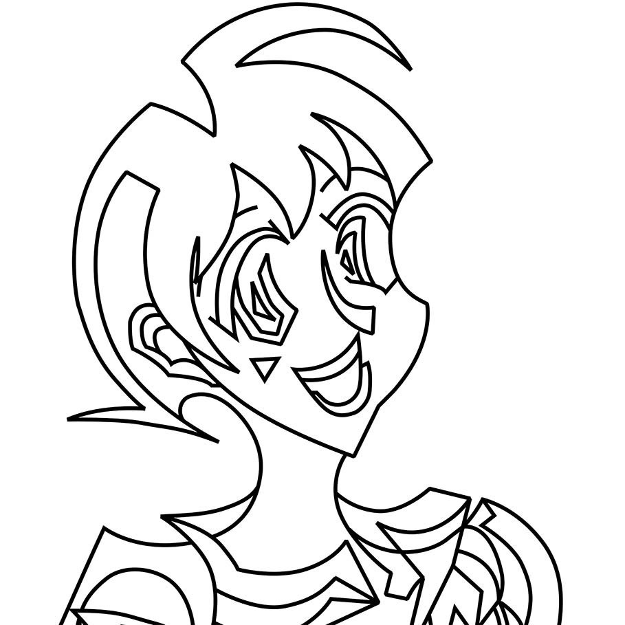 1月線画缶バッジ