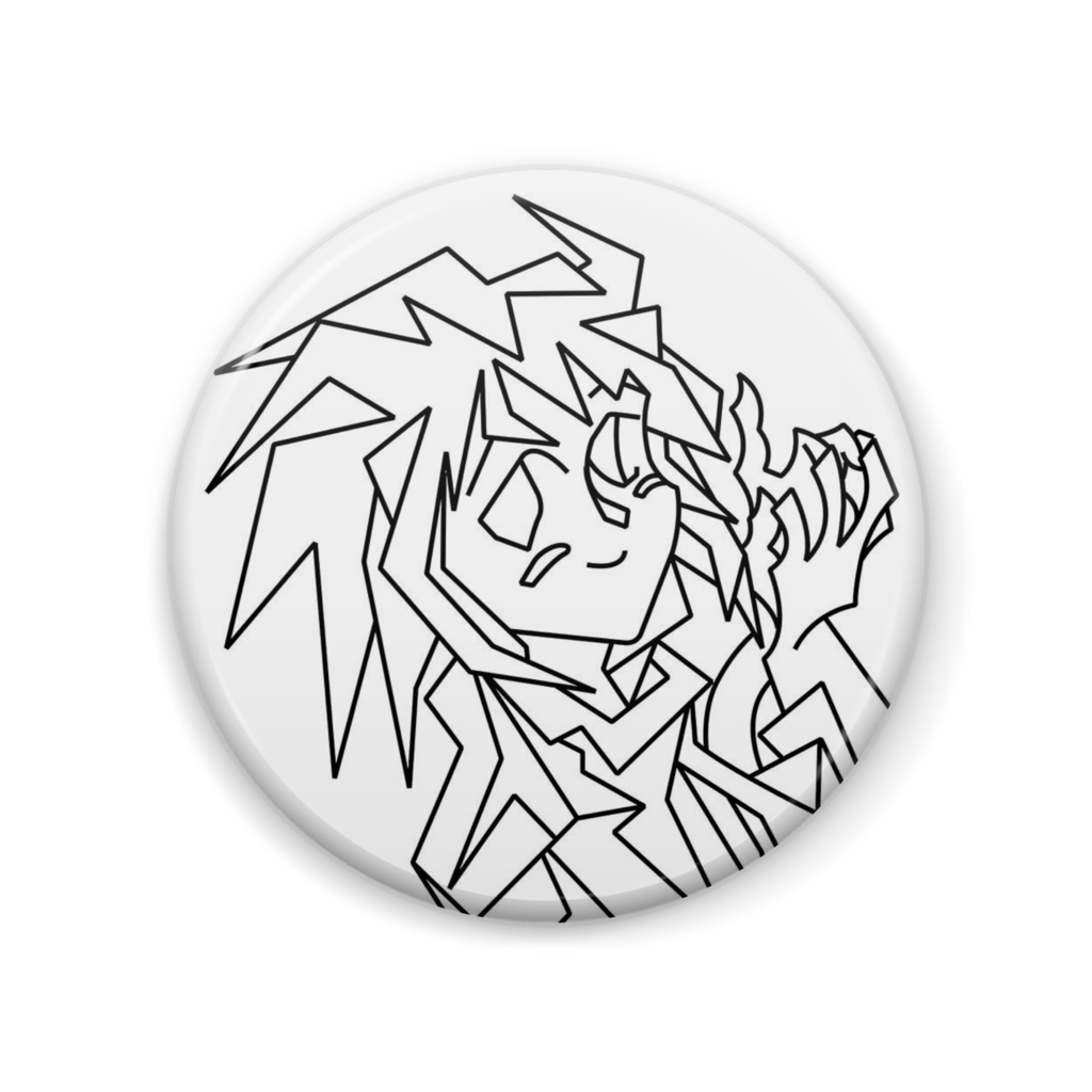 4月線画缶バッジ