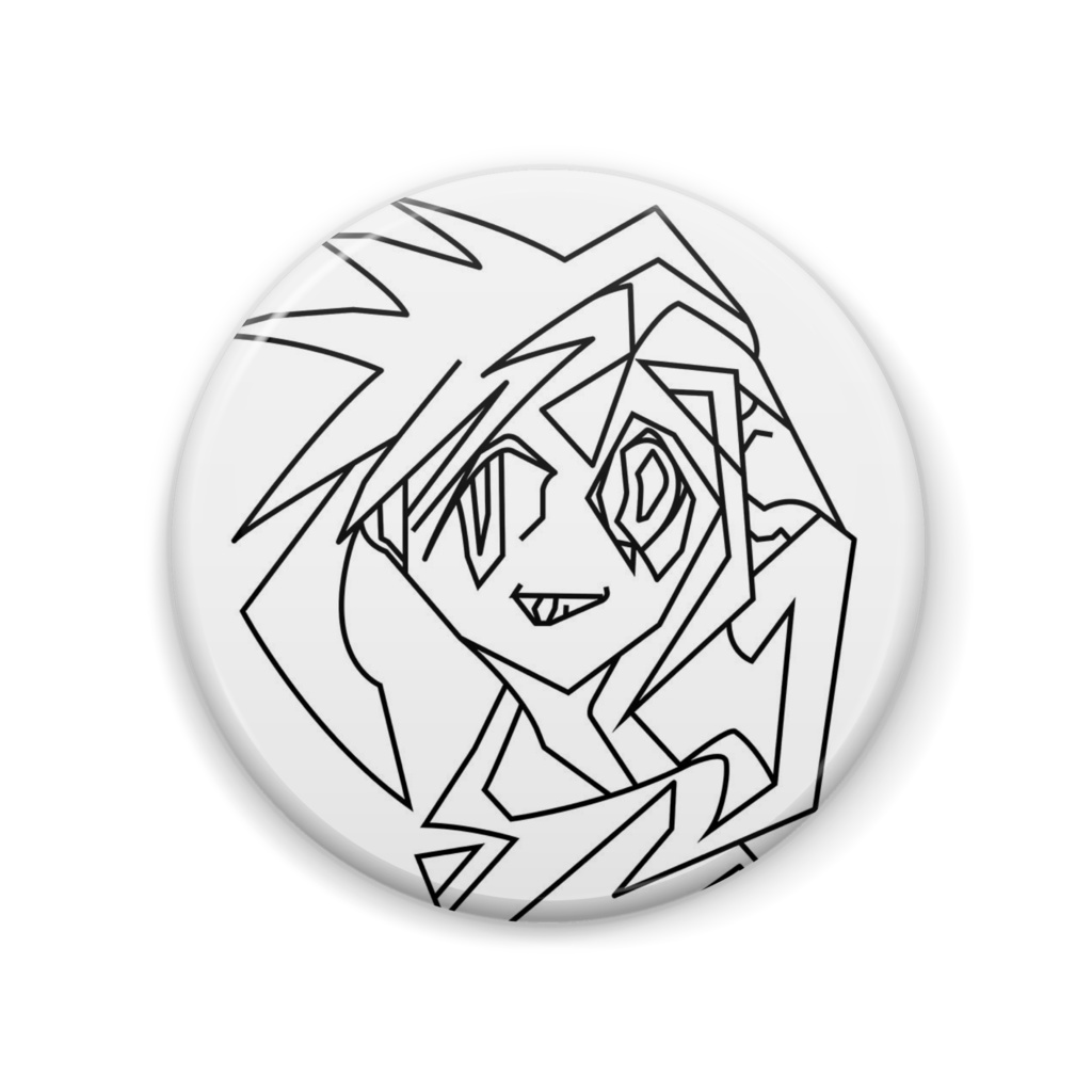 12月線画缶バッジ
