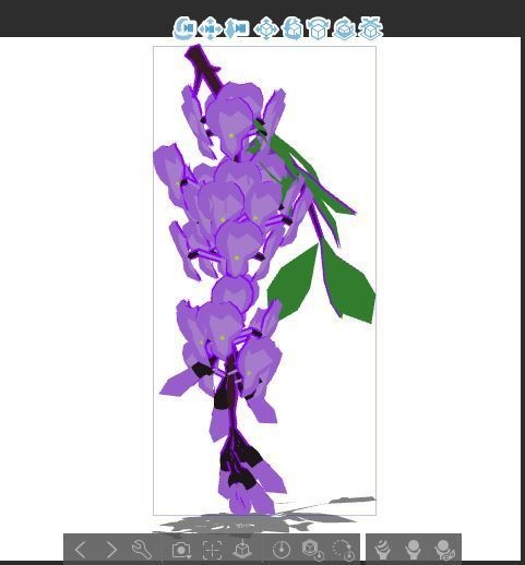 【3D背景素材】リアルな藤花