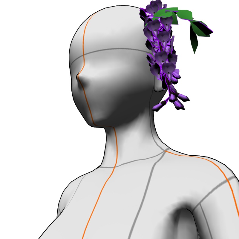 【3D背景素材】リアルな藤花