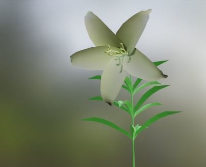 【3D背景素材】ユリの花