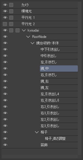【3D背景素材】レトロな鏡台