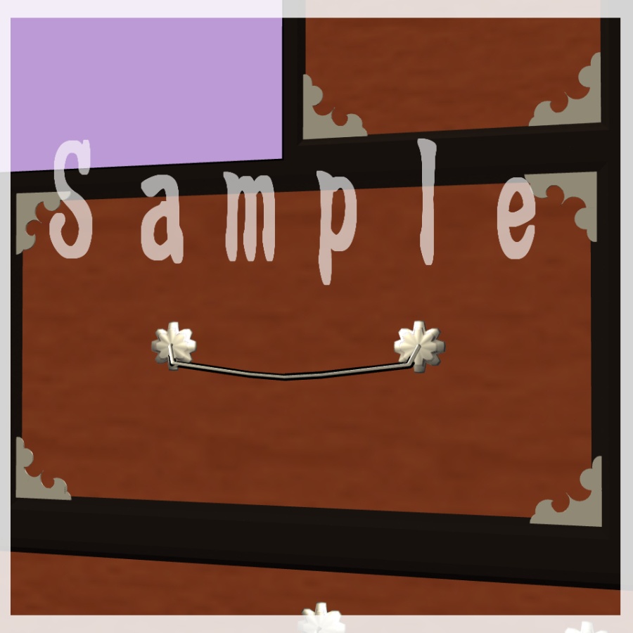 【3D背景素材】レトロな階段風タンス