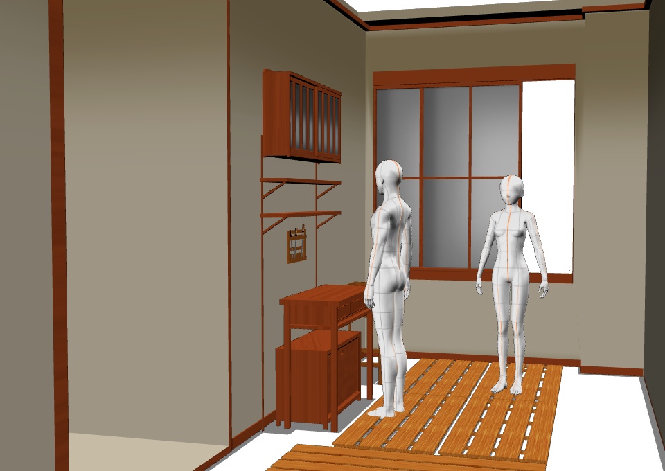 【3D背景素材】レトロなキッチン(アパート)