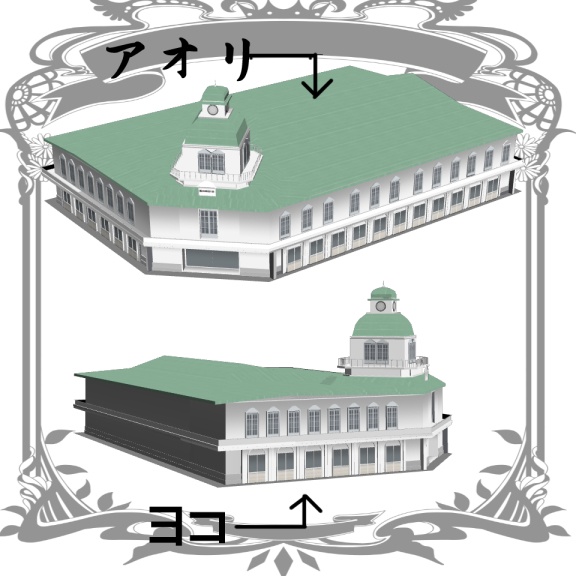 【3D背景素材】大時計店(明治大正・銀座の風景)