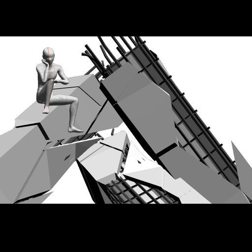 【3D背景素材】壊れた柱(3→8本)Break_Pillar