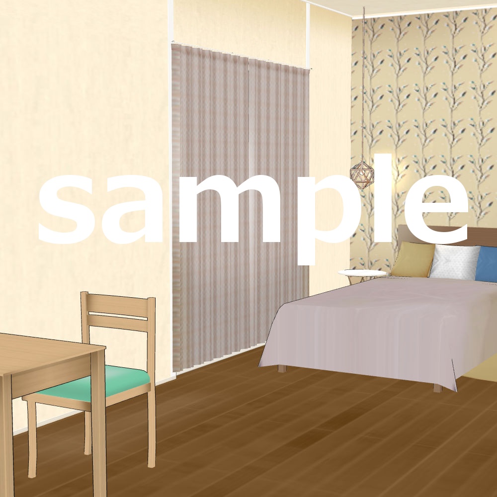 【3D背景素材】居候<いそうろう>の部屋(隠し覗き穴あり)