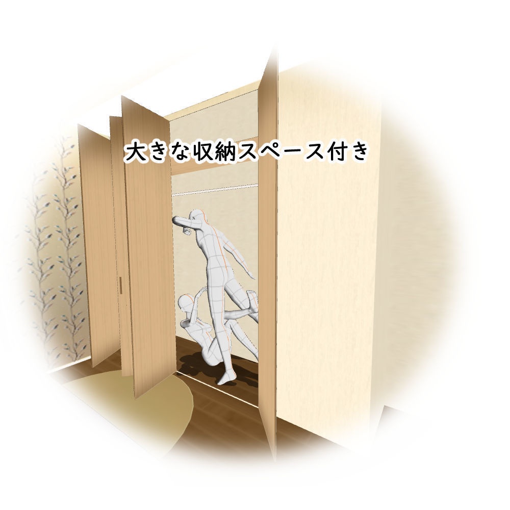 【3D背景素材】居候<いそうろう>の部屋(隠し覗き穴あり)