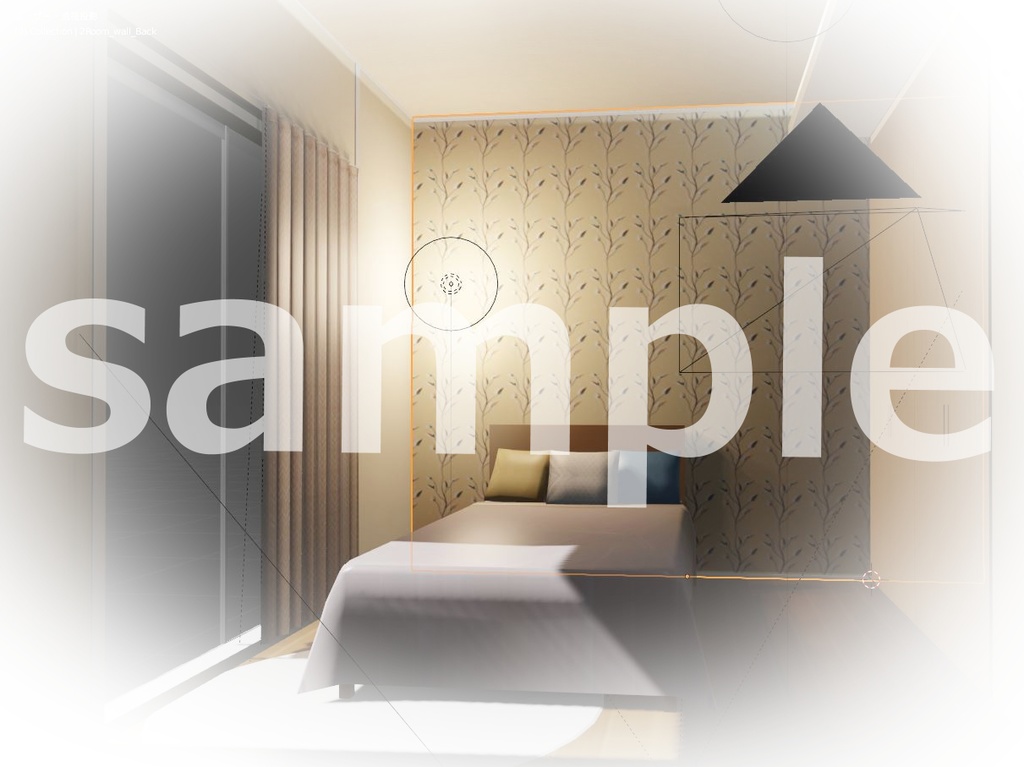 【3D背景素材】居候<いそうろう>の部屋(隠し覗き穴あり)