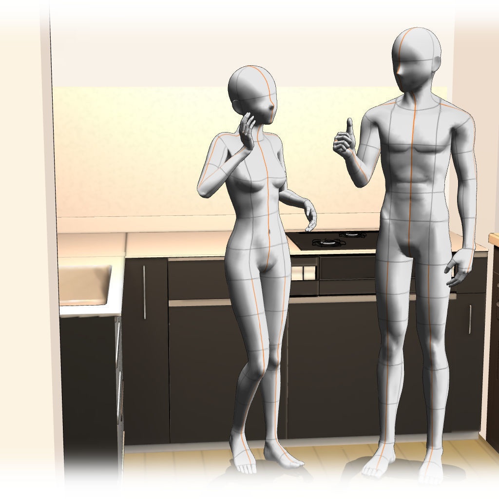 【3D背景素材】ほんのりセレブのマンション・リビング