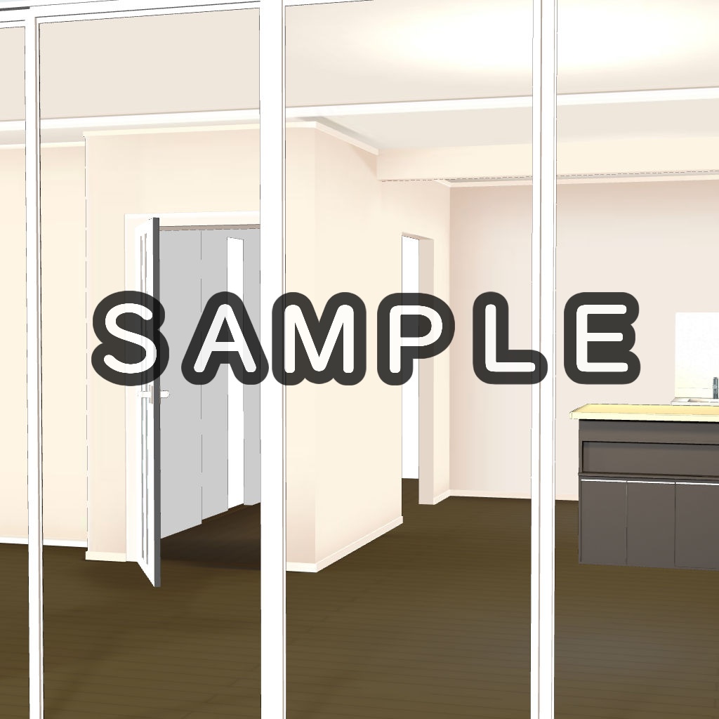 【3D背景素材】ほんのりセレブのマンション・リビング