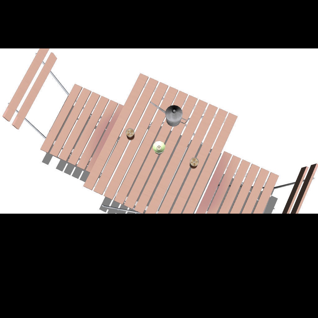 【3D背景素材】ほんのりセレブのバルコニー・オプション家具セット☆マンションリビングのオプション☆