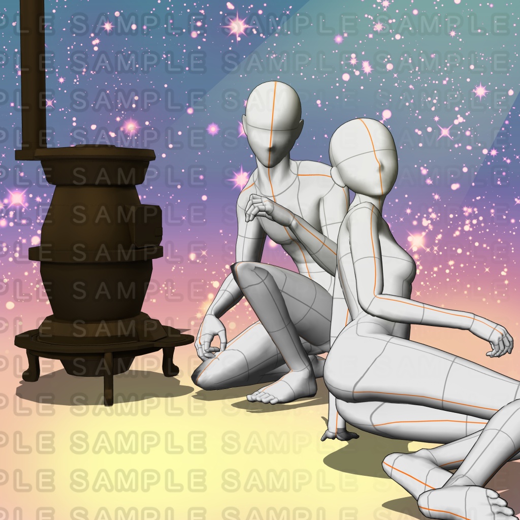 【3D背景素材】学園寮のアルカイックキッチン(山荘・洋館のキッチン)