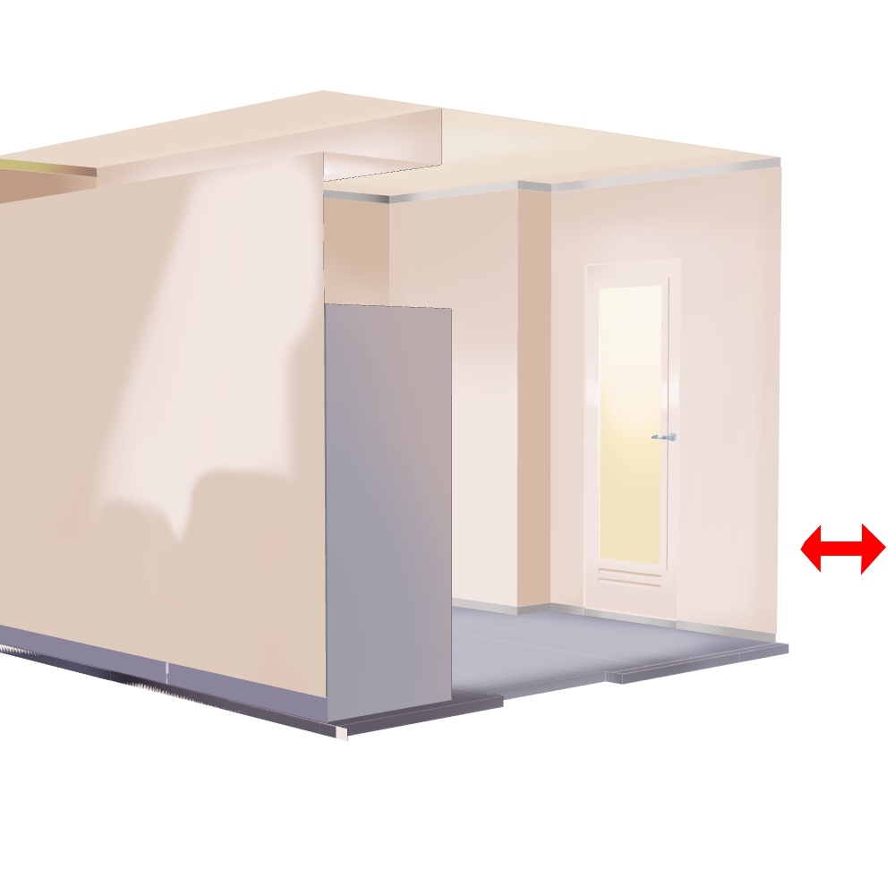 【オプション品1】3D背景素材・陽のあたるマンションランドリールーム・脱衣所
