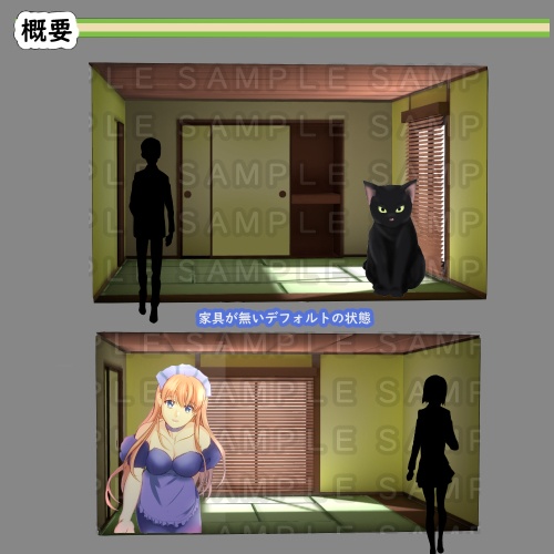 【背景素材】主人公の部屋(3Dor2D画・VR背景)