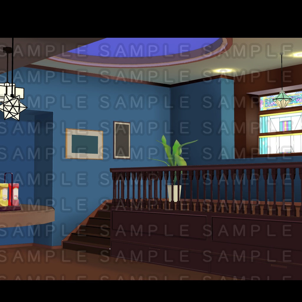 【3D背景素材】デートイベントスポット・「喫茶エトワール」・コンセプトカフェ