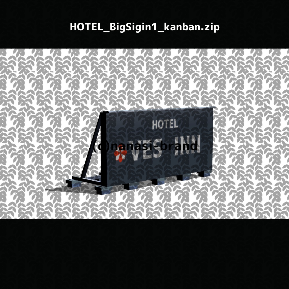 【3D背景素材】都会の街のビル群ーK&L みんなが行き交う場所(別途看板etc付き)