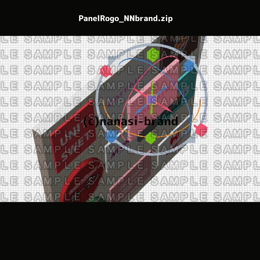 【3D背景素材】都会の街のビル群ーK&L みんなが行き交う場所(別途看板etc付き)